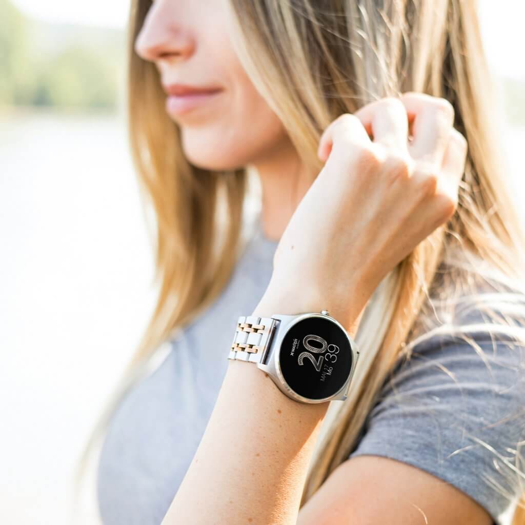 Damen Smartwatch Silber Geschenk Box