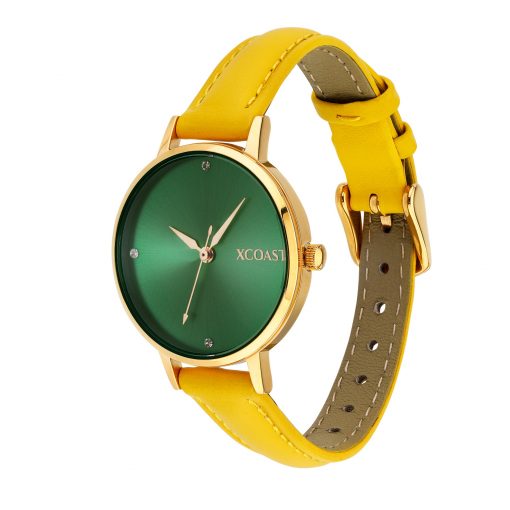 XCOAST Acapulco Gold Yellow | Schmale Analoguhr für Damen – Bild 2
