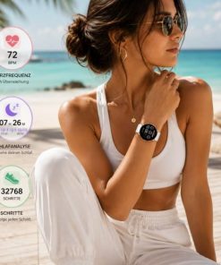 SIONA 2 Damen Smartwatch Roségold Weiß – AMOLED, 7 Tage Akku, IP68 – Bild 4