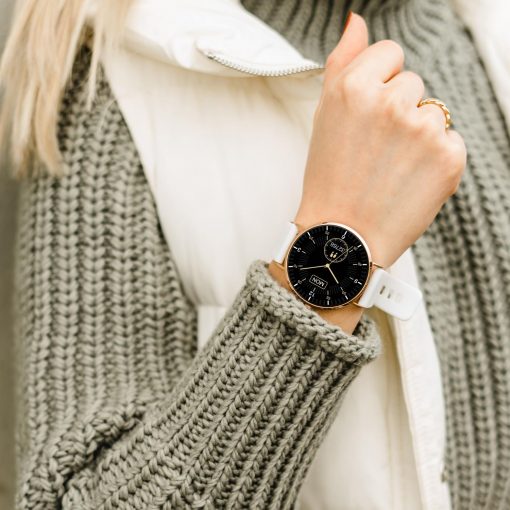 SIONA2  |  Damen Smartwatch rosegold | Neueste Generation weiss – Bild 2