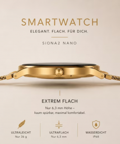 Elegante Damen Smartwatch in Citrin Gold – Fitness & Stil perfekt kombiniert – Bild 5