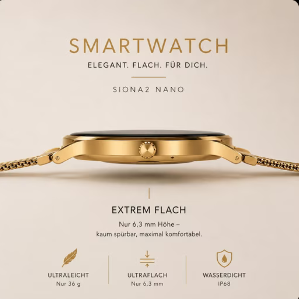 Elegante Damen Smartwatch in Citrin Gold – Fitness & Stil perfekt kombiniert – Bild 5