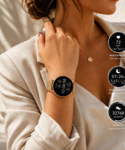 Elegante Damen Smartwatch in Citrin Gold – Fitness & Stil perfekt kombiniert – Bild 7