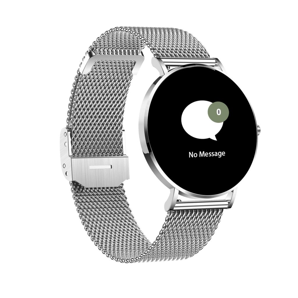 Ultraflach und funktional: Die SIONA 2 Silber Smartwatch für jeden Anlas