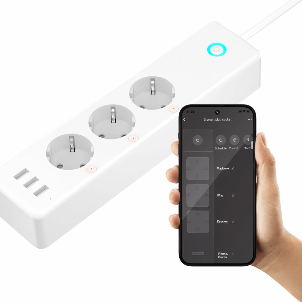 XCOAST Smarte Steckdosenleiste für effizientes Energie-Management