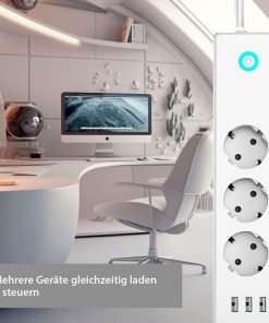 XCOAST WLAN Steckdosenleiste mit USB-Ladefunktion