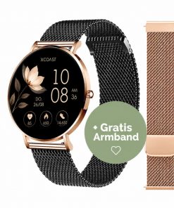 SIONA 2 Smartwatch Damen Set – 2 Armbänder inklusive, 7 Tage Akku