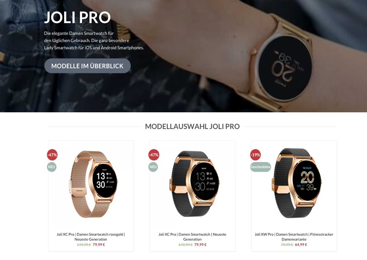 Dipos Pellicola Protettiva Per Smartwatch Joli XW PRO – Vetro Flessibile 9H, 2 Pezzi, Made In Germany - 2
