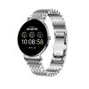 Damen Smartuhr Fitnessuhr rund silber modern