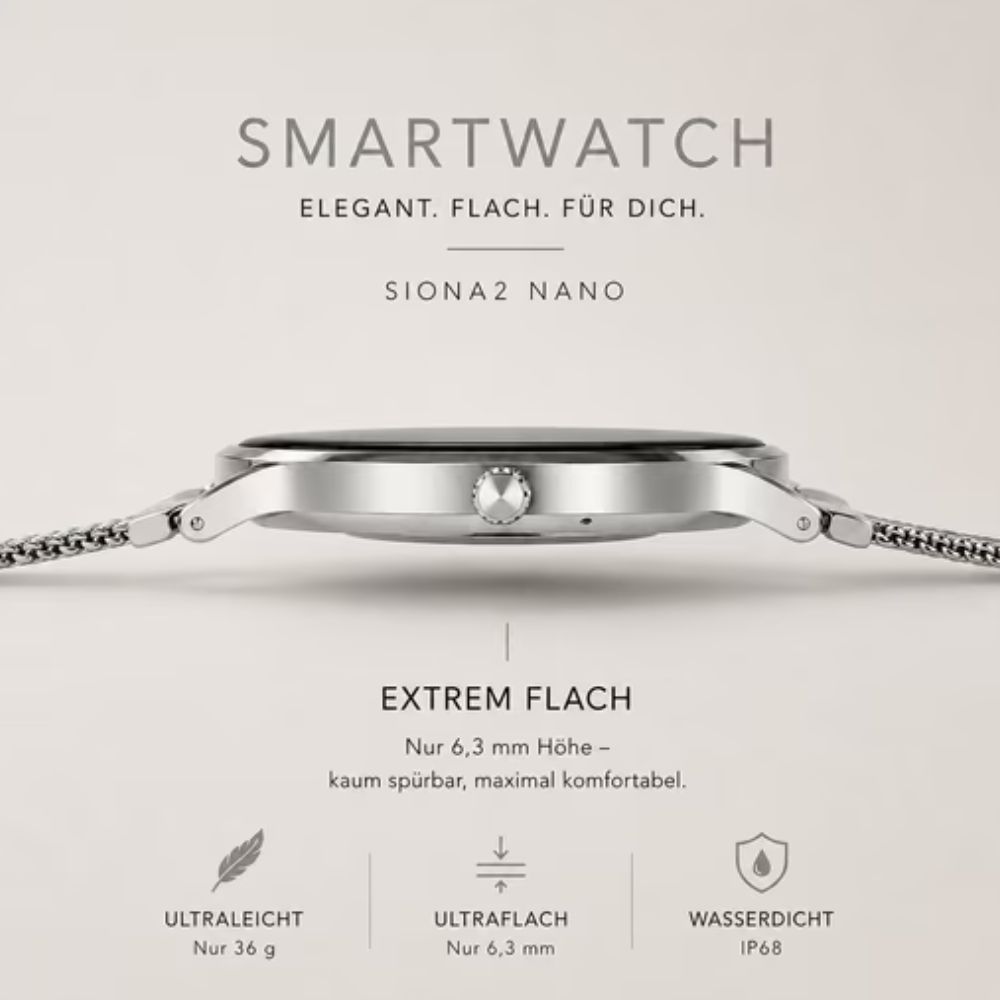 Damen Smartwatch mit Kalender und Wetteranzeige