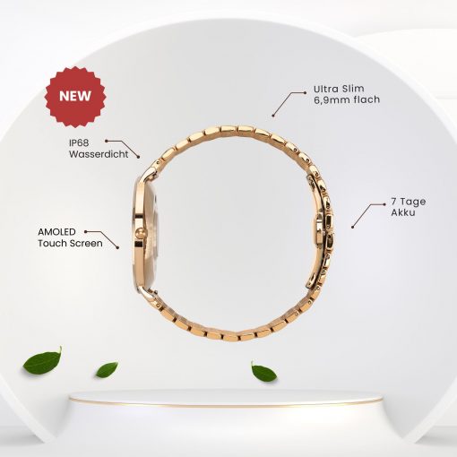 Damen Smartwatch elegant rund