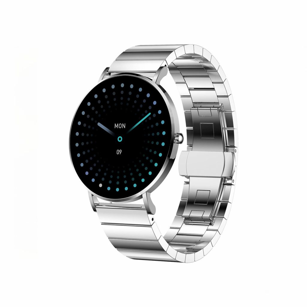 Unisex Smartwatch Silber rund Smartuhr