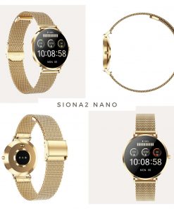 Kleine Smartwatch Smartuhr Gelb Gold Damen