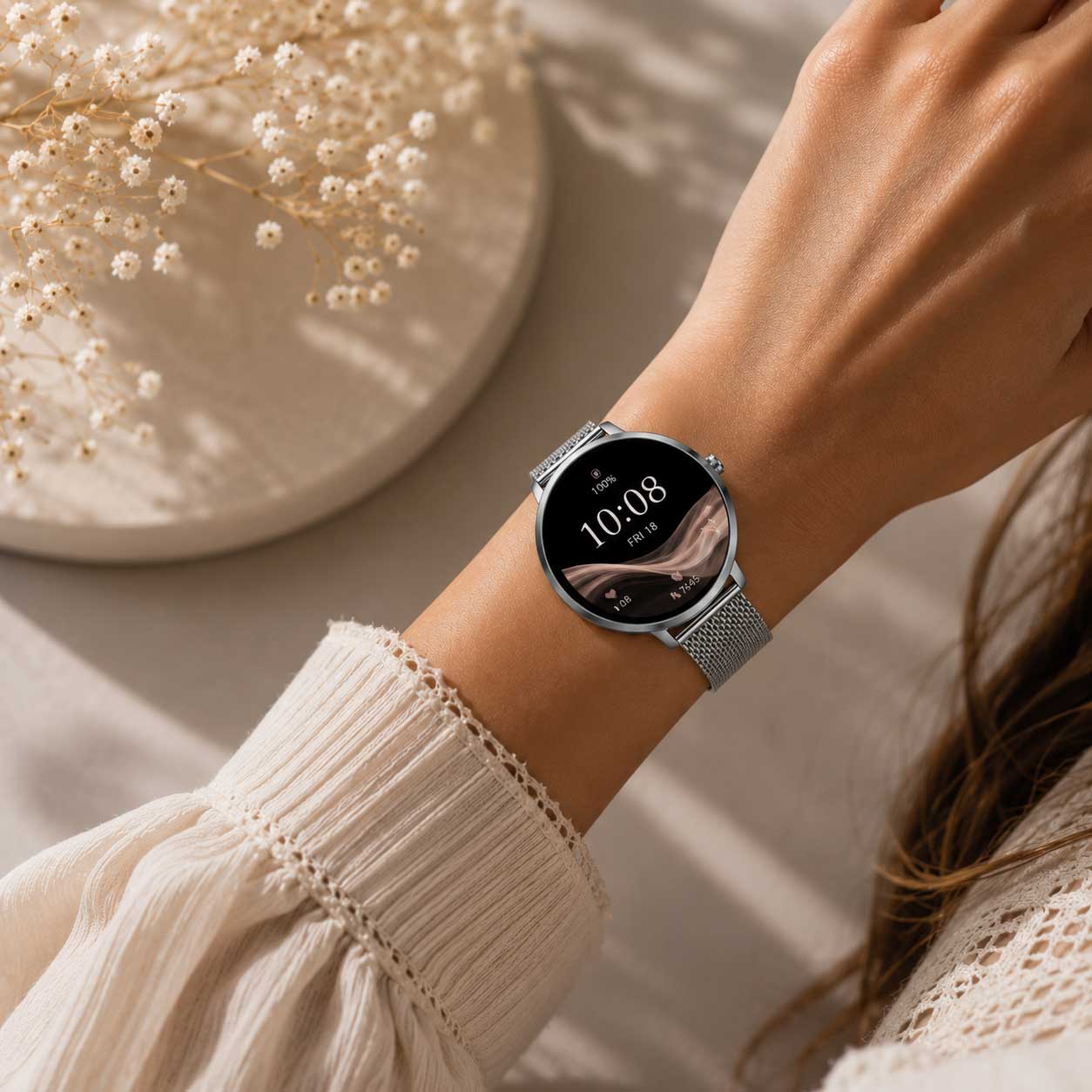 Kleine flache Smartwatch Damen – SIONA 2 Nano 37mm AMOLED – Bild 2