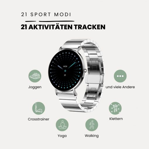 Smarwatch Unisex XCOAST SIONA2 silber