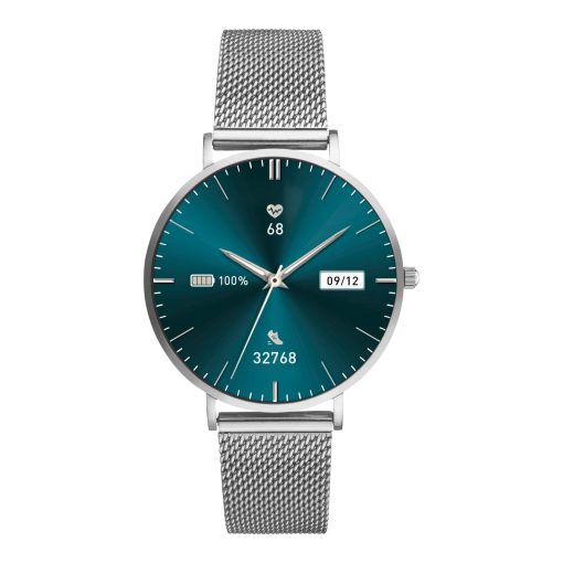 XCOAST 570482-G Smartwatch flach klein Smartuhr SIONA2 Nano silber