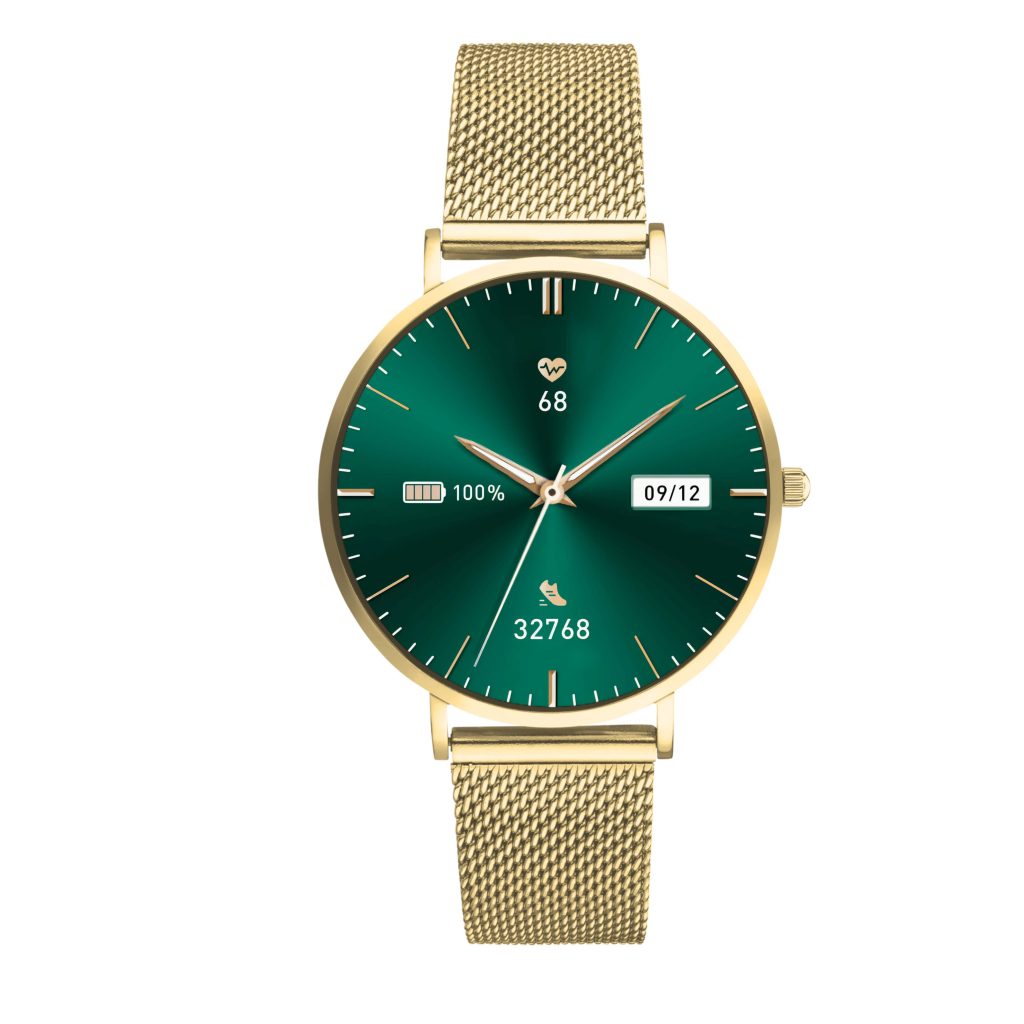 Mini Smartwatch Smartuhr Gold Damen Blutdruck Sportuhr