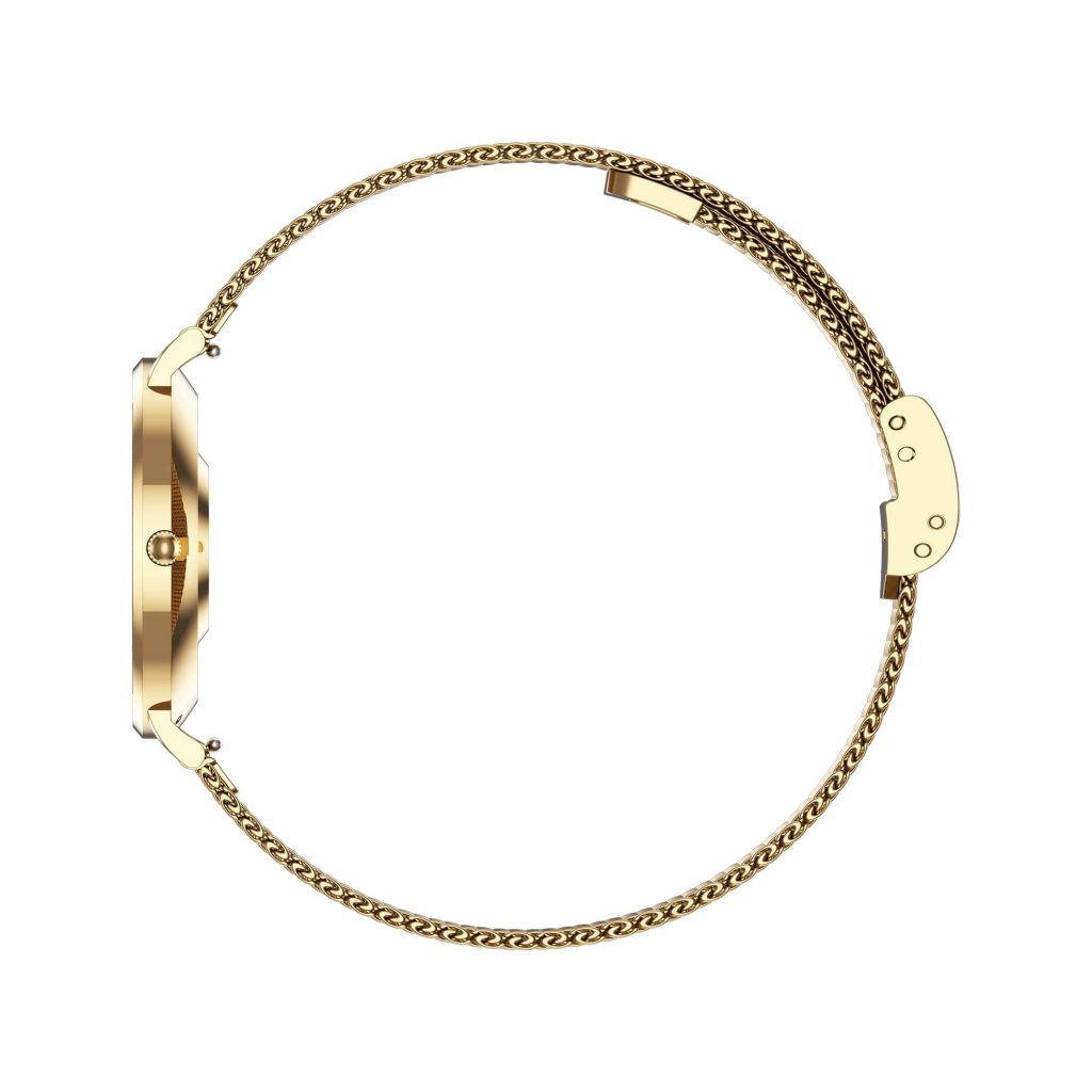 Mini Smartwatch Smartuhr Gold Damen Pulsuhr Sportuhr