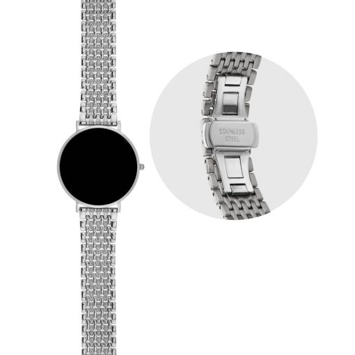 Elegance Silber Edelstahl-Wechselarmband – Luxuriöse Strickoptik für SIONA2 – Bild 3