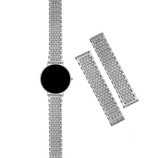 Elegance Silber Edelstahl-Wechselarmband – Luxuriöse Strickoptik für SIONA2 – Bild 4
