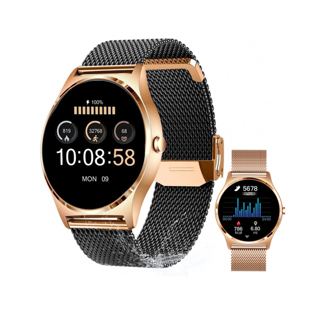 JOLI XC PRO Damen Smartwatch + Gratis-Armband Roségold