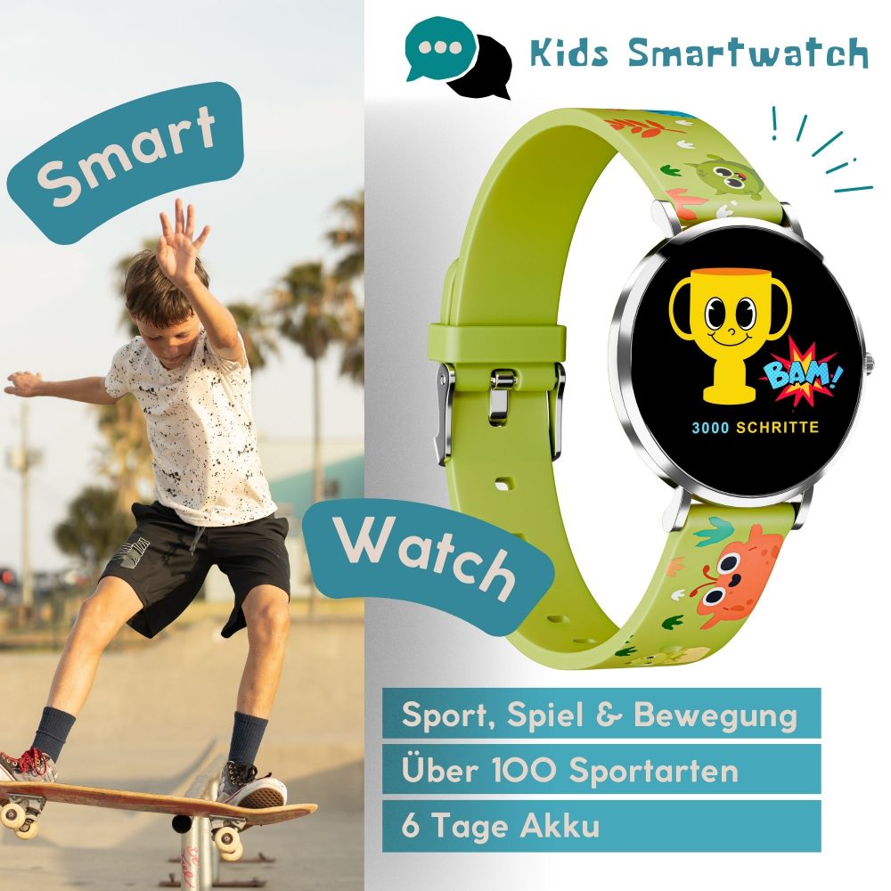 LINO TIME Kinder Smartwatch Green mit SOS