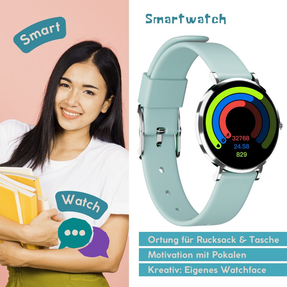 LINO TIME Smartwatch Mint Schule