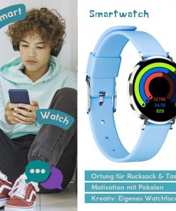 Kinderuhr Himmelblau IP68 wasserdicht