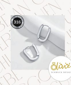 Edelstahl Ohrringe silber – elegante, farbbeständige Damen-Ohrringe