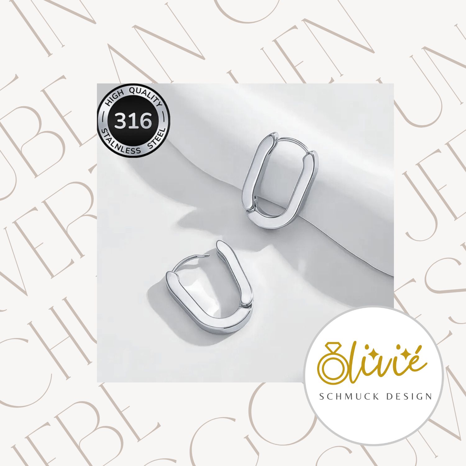 Edelstahl Ohrringe silber – elegante, farbbeständige Damen-Ohrringe