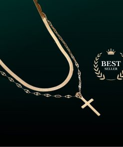 Stylische Layer-Kette für Damen – rostfrei, hautfreundlich & farbbeständig