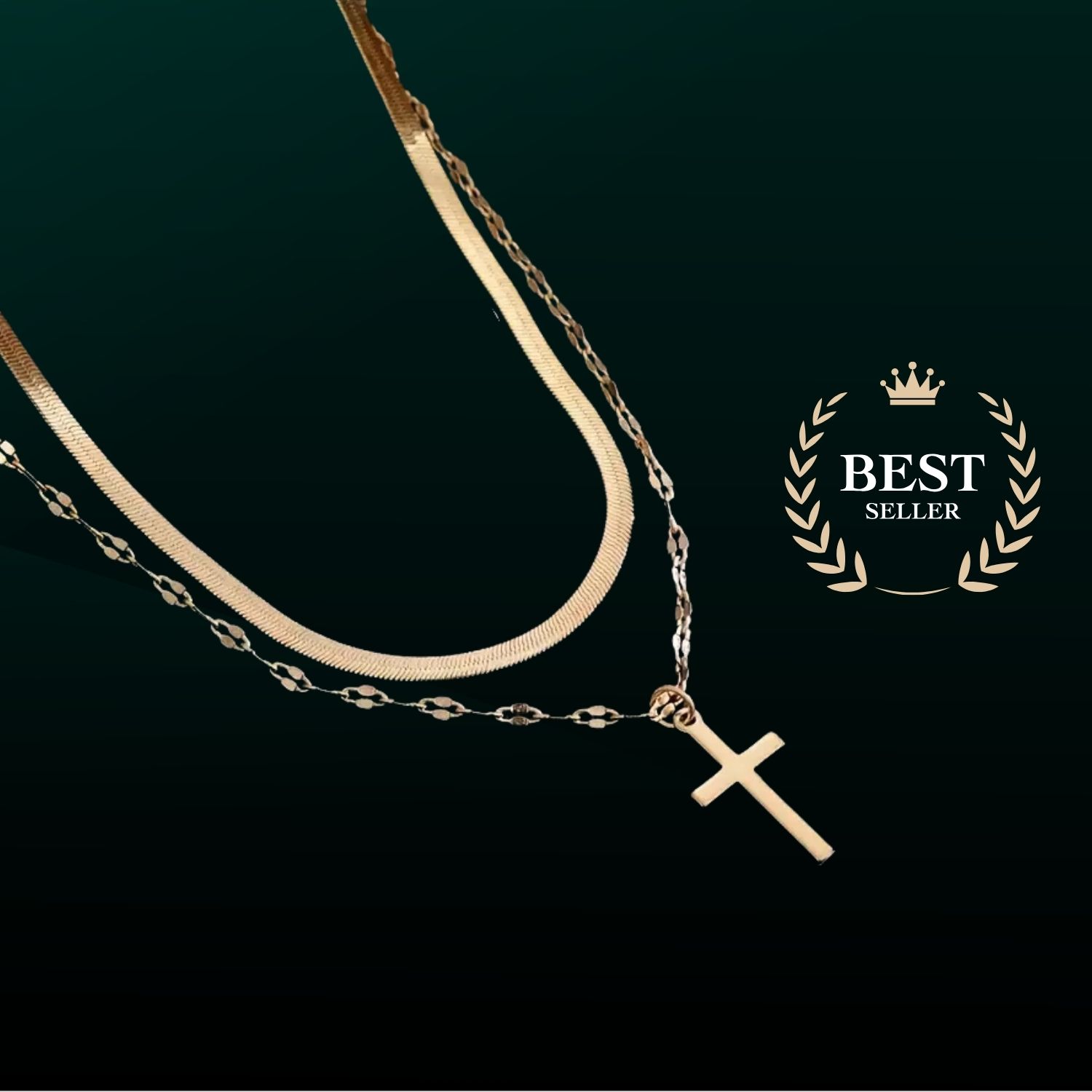 Stylische Layer-Kette für Damen – rostfrei, hautfreundlich & farbbeständig