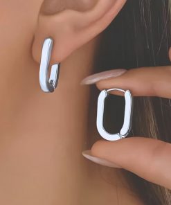 Elegante silberne Damen-Ohrringe aus 316L Edelstahl – hypoallergen, farbbeständig & perfekt für empfindliche Haut