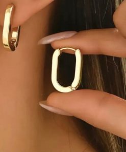 Vergoldete Ohrhänger aus Edelstahl – stilvolle Damen-Ohrringe