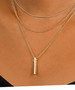 Vergoldete Damen Halskette aus 316L Edelstahl – minimalistisches Y-Design in Gold