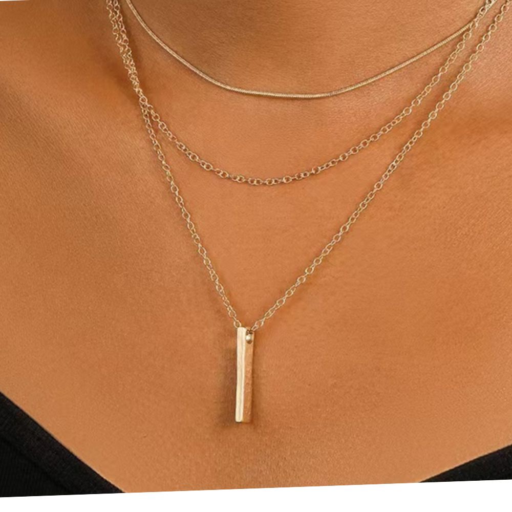 Vergoldete Damen Halskette aus 316L Edelstahl – minimalistisches Y-Design in Gold