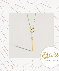 elegante Gold Halskette für Damen vergoldet aus 316L Edelstahl