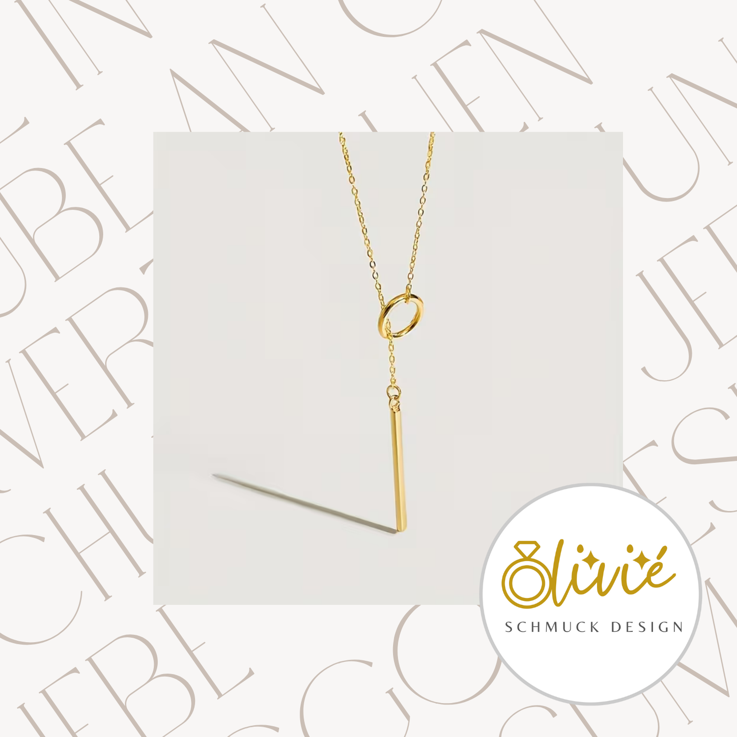 elegante Gold Halskette für Damen vergoldet aus 316L Edelstahl