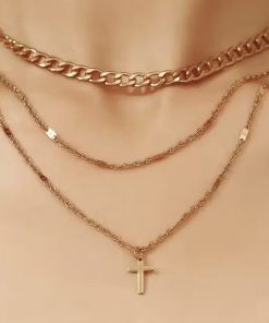 Elegante Kreuz Halskette für Damen aus Edelstahl