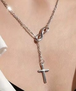 Damen Halskette Kreuz fein und elegant