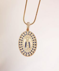 Spirituelle Damen Halskette mit Maria Motiv