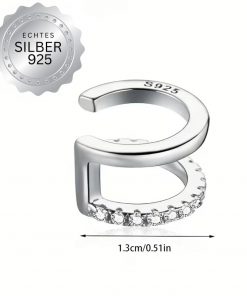 Ohrschmuck ohne Ohrloch 925 Silber Ear Cuff Damen