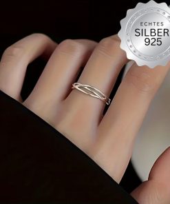 Silberring Damen 925 – Eleganter minimalistischer Ring verstellbar