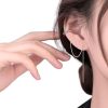 Ear Cuff Kette Zirkonia Silber Damen Schmuck